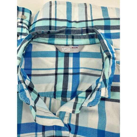 STIO women’s Willow Flannel Shirt Size M Morning Frost - Picture 5 of 6
